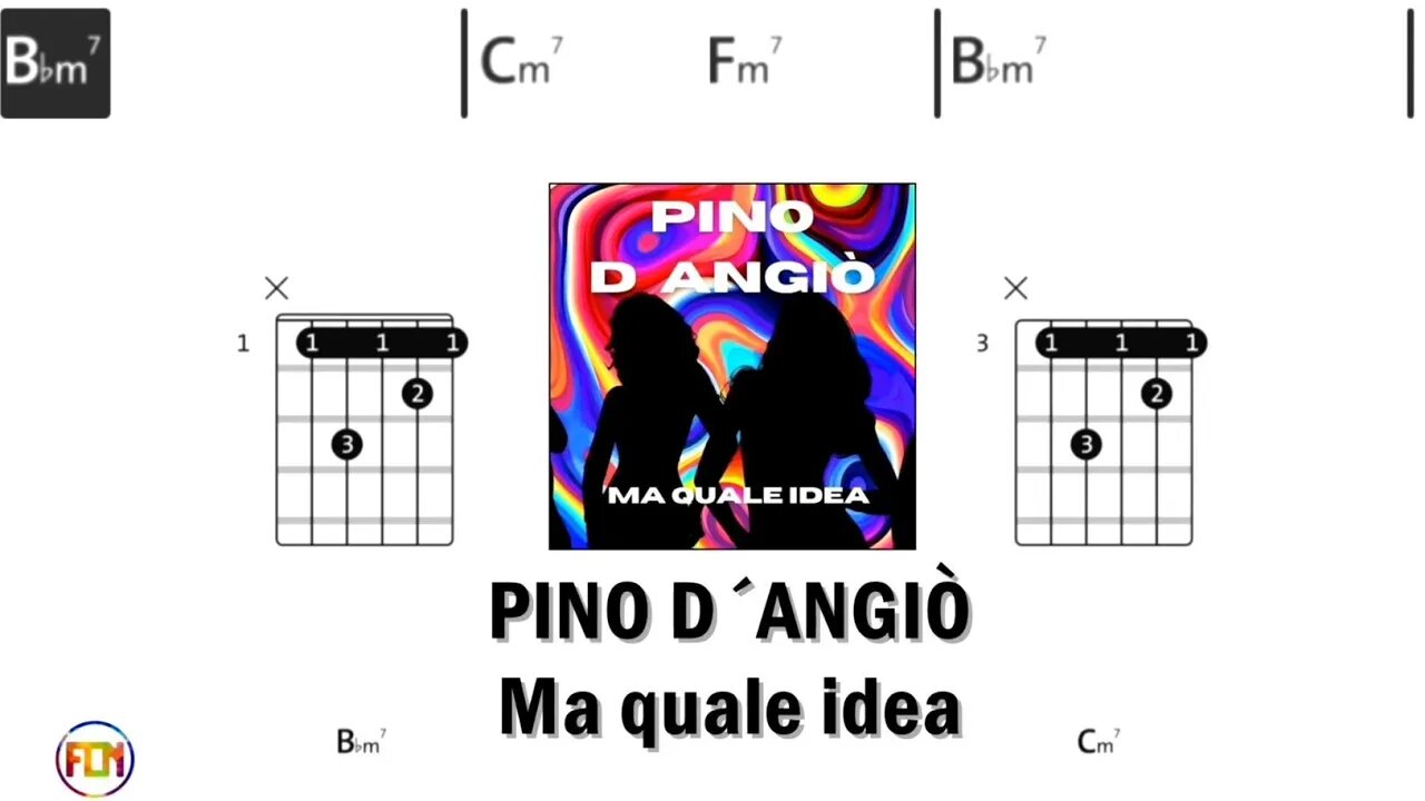 PINO D´ANGIÒ Ma quale idea - Guitar Chords & Lyrics HD