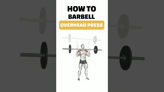 How To BARBELL OVERHEAD PRESS #short #shorts #shortvideo #ytshorts #fitness #gym