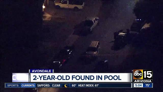 Avondale toddler pulled from pool