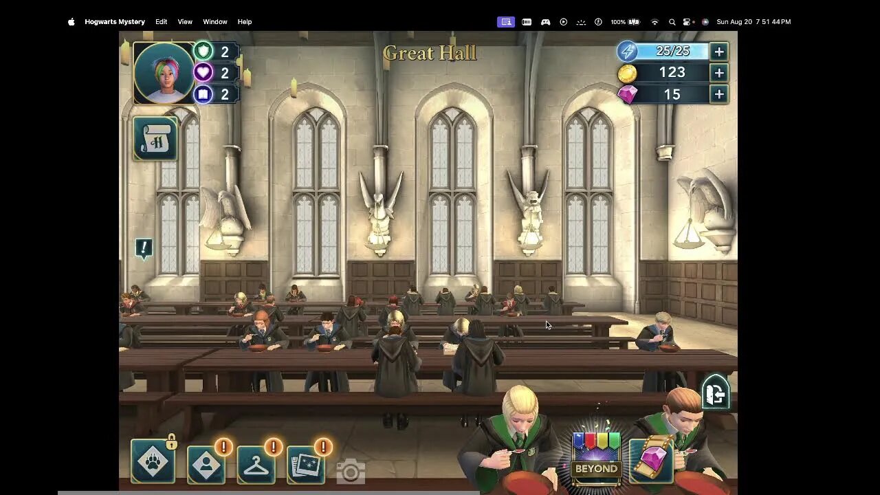 HARRY POTTER eat at HALL HOWARDS MASTERY