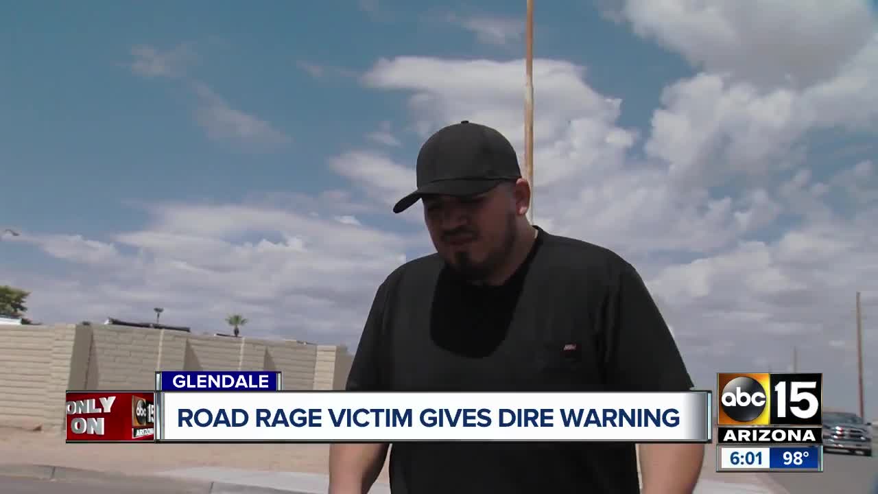 Man injured in Glendale road-rage shooting shares message for others