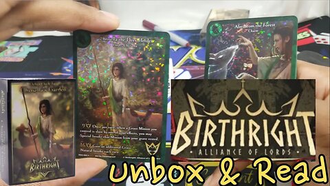 Birthright: Alliance of Lords TCG Chrisella's Garden UnBox & Read | Level Up (Turn #) Buffs