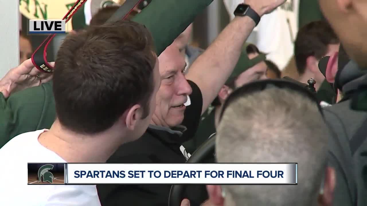 MSU Spartans leave for the Final Four