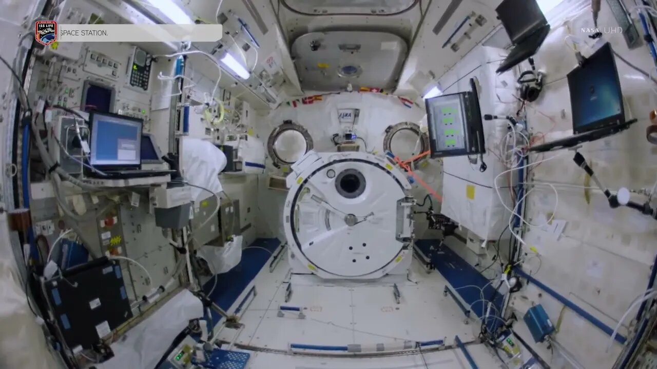 Space Station Fisheye Fly Through 4K Ultra HD