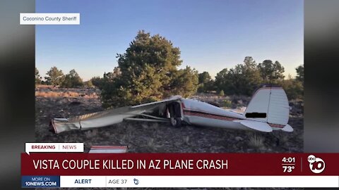 Vista couple killed in AZ plane crash