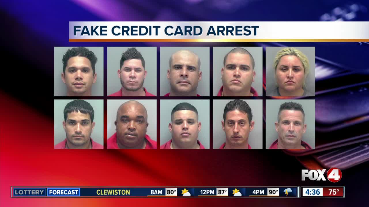 10 charged in Lee County fake credit card operation