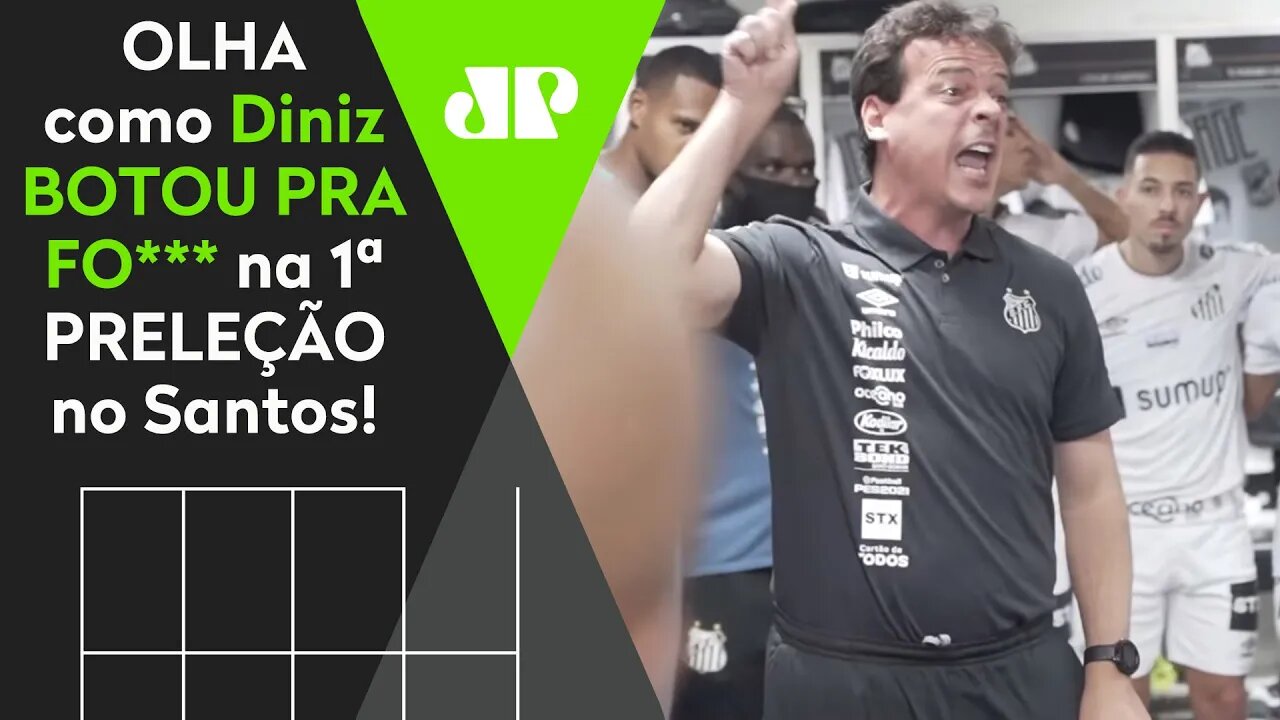 "QUE SE FO** o..." OLHA como Diniz SE EXALTOU na 1º PRELEÇÃO pelo Santos!