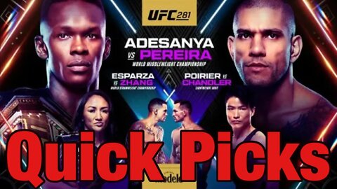 UFC 281 Quick Pick Predictions