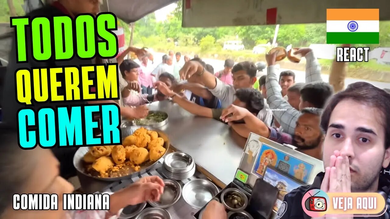 Esse PRATO é SUPER DISPUTADO na ÍNDIA! Reagindo a COMIDAS DE RUA INDIANAS | Veja Aqui Reacts