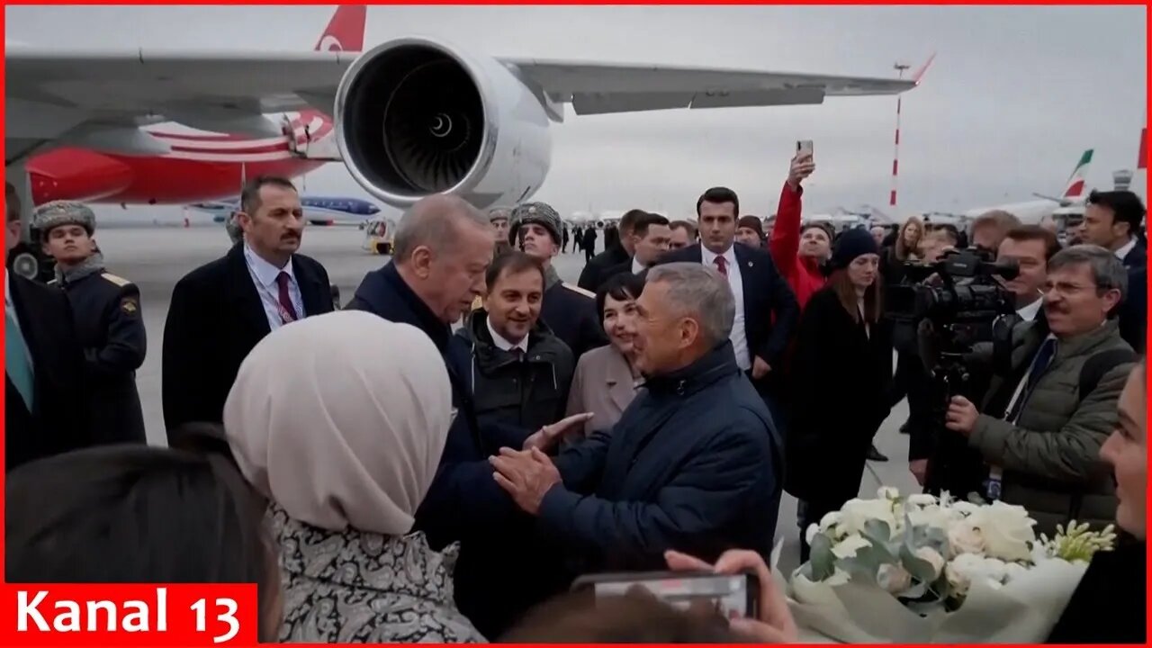 Turkey’s Erdogan arrives in Kazan for BRICS summit