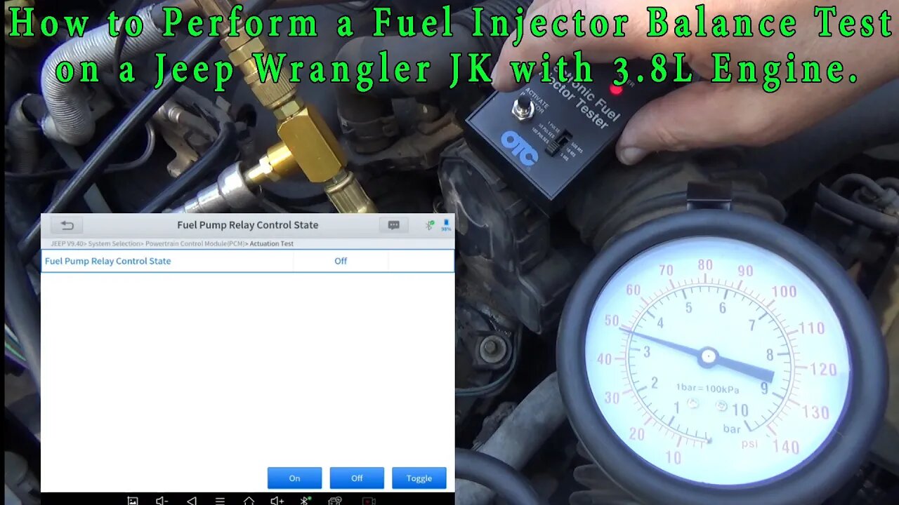 How to Perform a Fuel Injector Balance Test on a Jeep JK Wrangler with a 3.8L Engine.