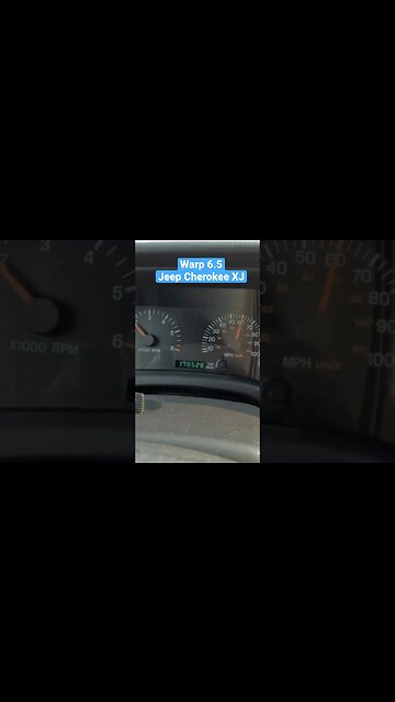 Jeep Cherokee XJ at Warp 6.5 on the Highway