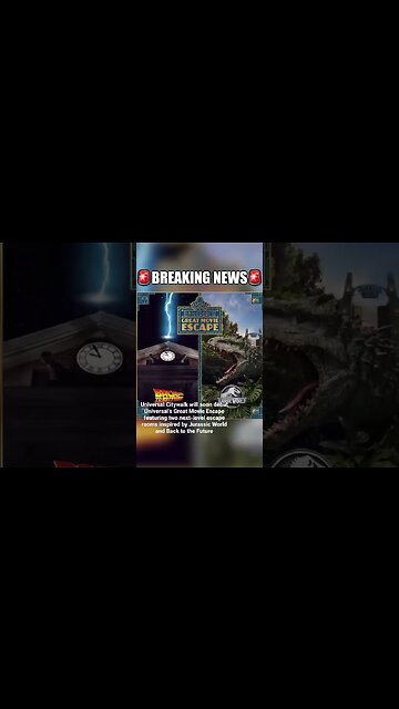 Escape rooms coming to Universal! 😎🚙🦖 #shorts