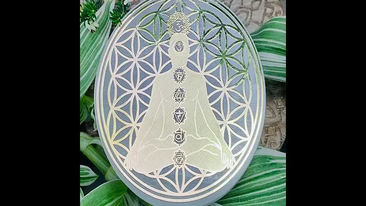 SELENITE CHAKRA FLOWER OF LIFE CLEANSING DISK