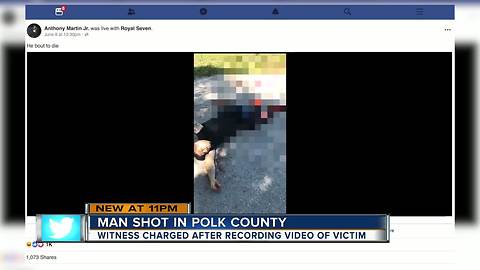 Polk man arrested after recording shooting victim on Facebook live, delaying before calling 911