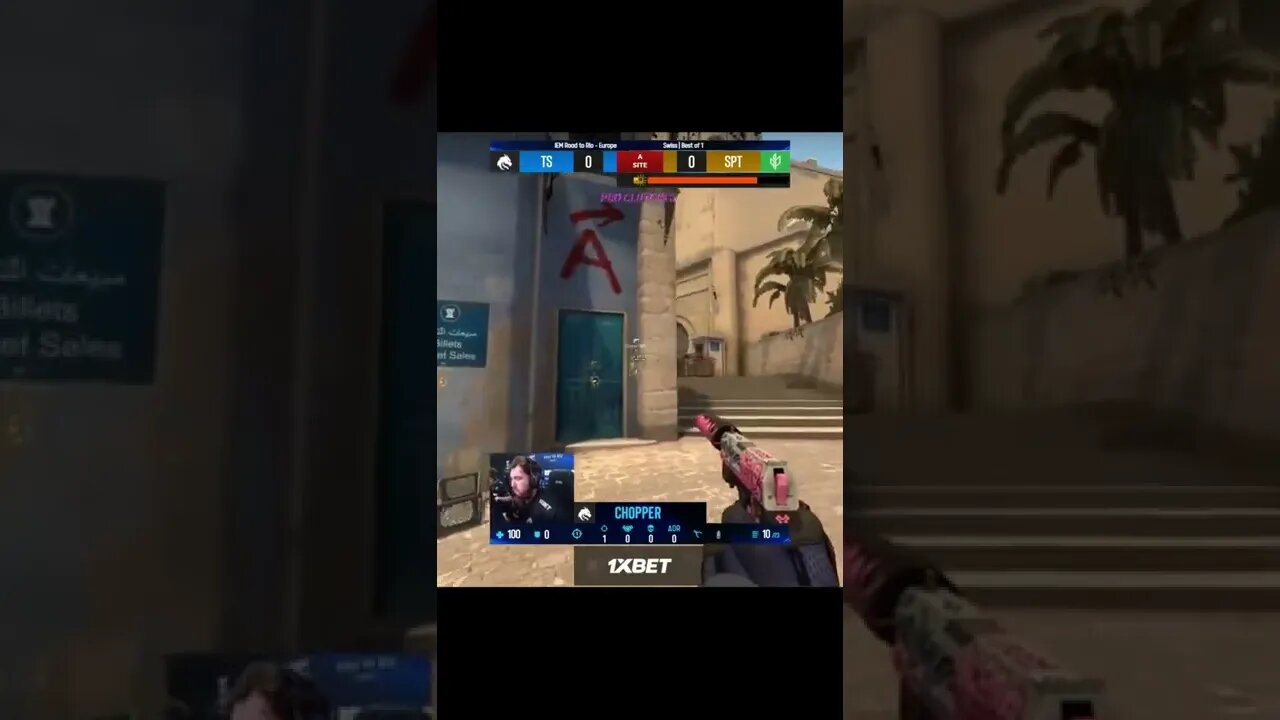 CHOPPER 1v4 CLUTCH x SPROUT #Shorts #CSGO