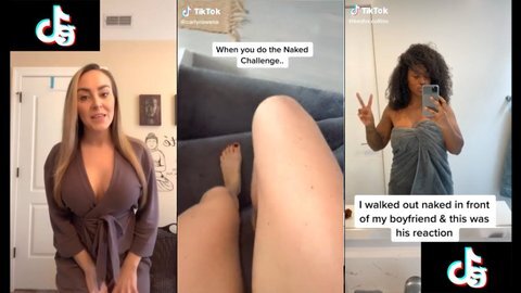 Walking naked in front of partner challenge - TikTok Compilation