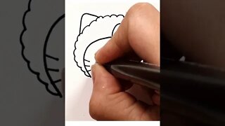 How to draw and paint Hello Kitty Christmas #shorts