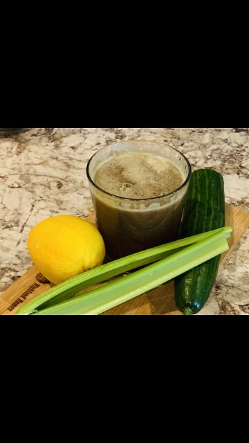 Strawberry, Cucumber, Celery, Lemon Juice.