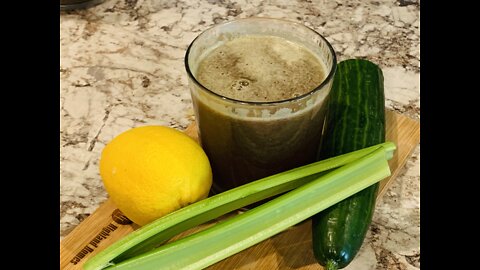 Strawberry, Cucumber, Celery, Lemon Juice.