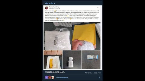 Guy steals Johnson vaccine and sends it out to be tested