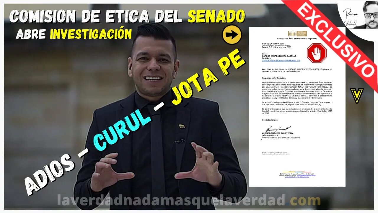 ADIÓS A LA CURUL DEL SENADOR JOTA PE HERNANDEZ