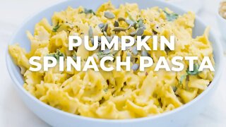 PUMPKIN PASTA WITH SPINACH AND WALNUT - Flavours Treat