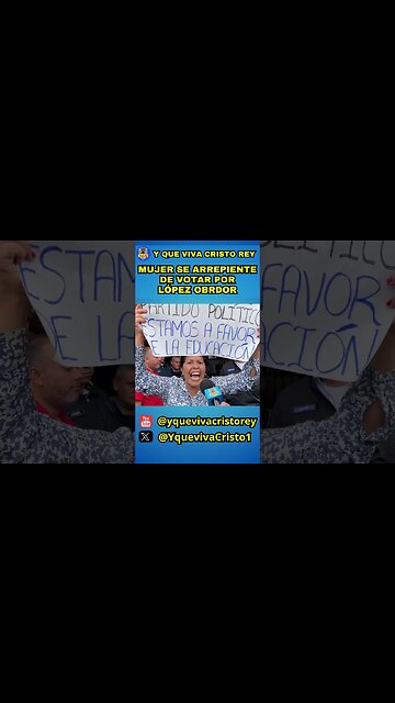 🚨 MUJER SE ARREPIENTE DE VOTAR POR LÓPEZ OBRADOR: ES UNA DECEPCIÓN, QUIERE DESTRUIR A LOS NIÑOS