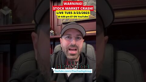 STOCK MARKET CRASH What's Next?! Find Out LIVE Today 3/23 LIVE on YouTube @ 4pm ET!