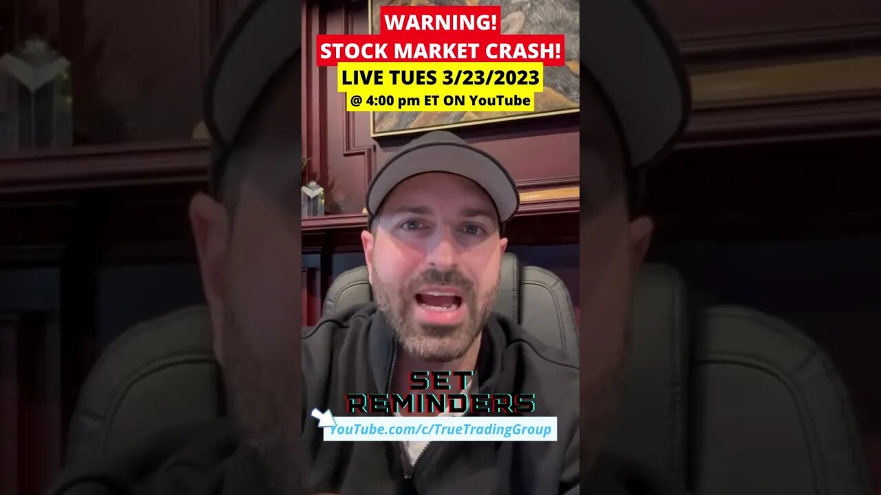 STOCK MARKET CRASH What's Next?! Find Out LIVE Today 3/23 LIVE on YouTube @ 4pm ET!