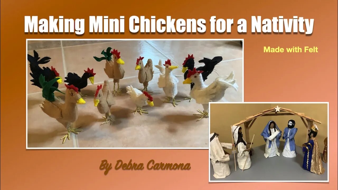 Making Mini Chickens for Nativity