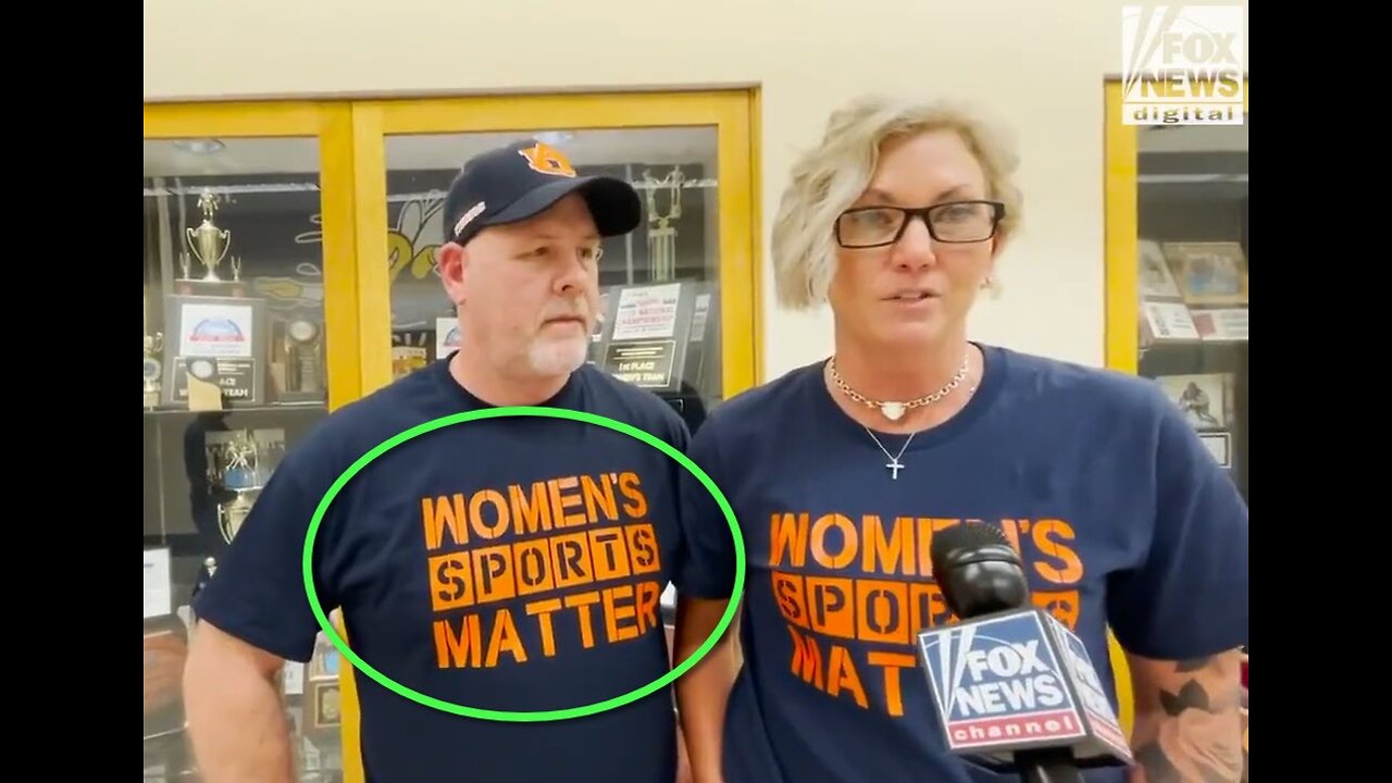 Parents protesting on biological male being allowed to compete against their daughter