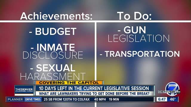 With 10 days left, CO lawmakers have their work cut out for them