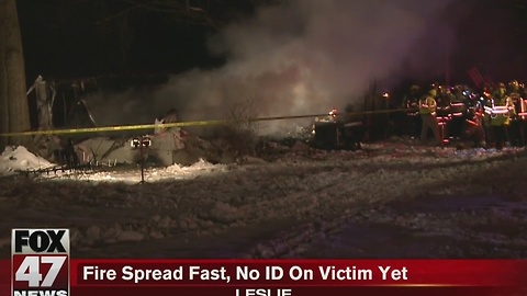 Man stable, cause of fire under investigation