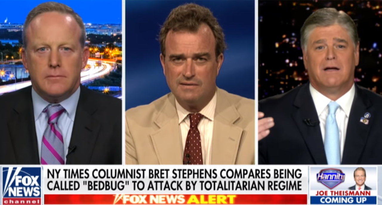 Hannity mocks NY Times columnist Bret Stephens' bedbugs meltdown