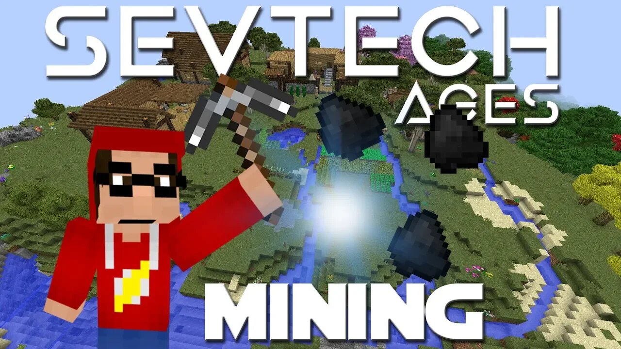 Minecraft SevTech Ages ep 10 - Mining For Coal. Finding Teallite