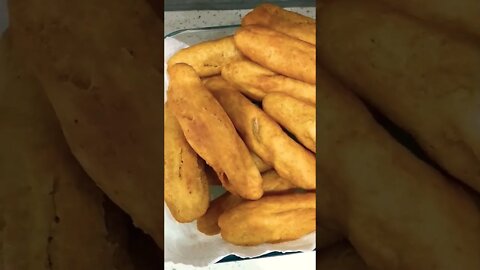 Jamaican Festival Fried Dumplings with steamed Vegetables 😋 #shorts