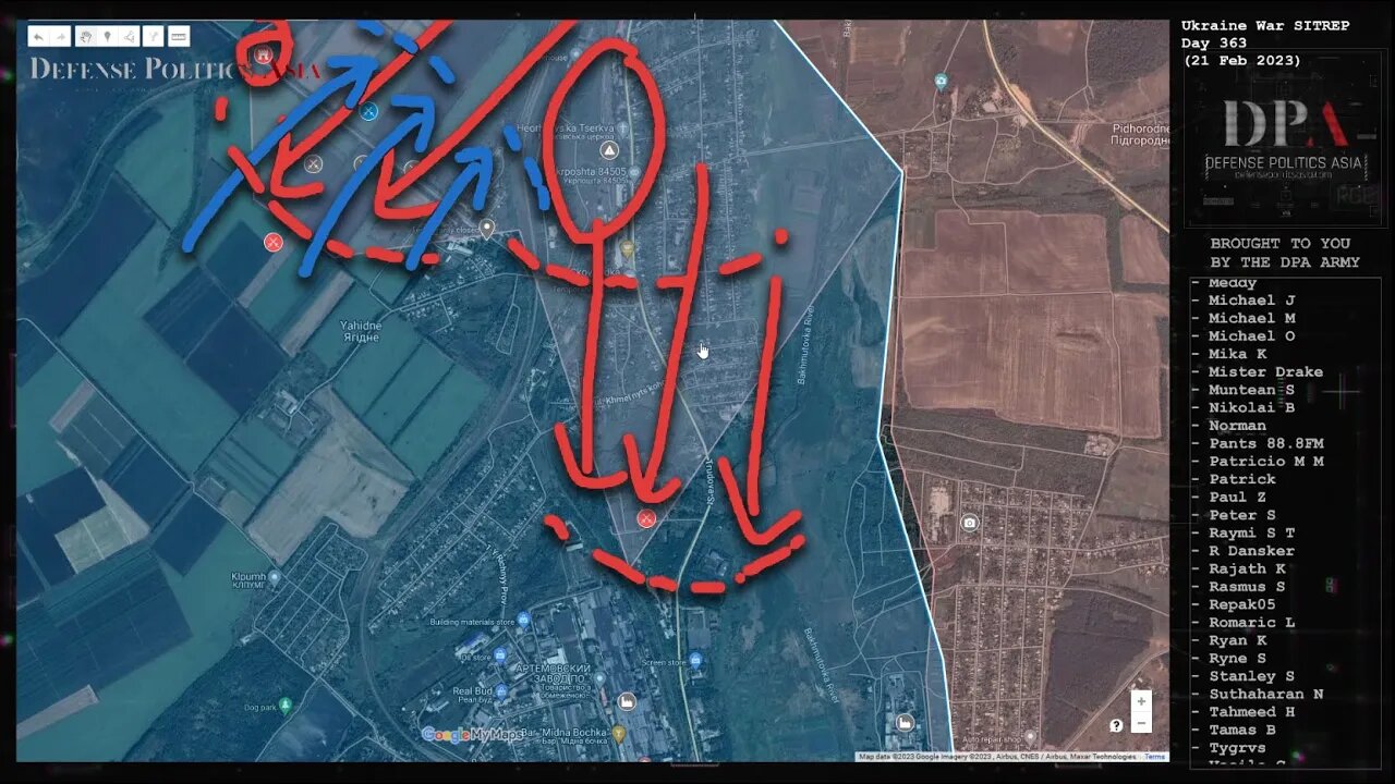 [ Bakhmut Front ] Russian forces entered Berkhivka; advanced to Non-Ferrous Metal Plant; Ukr counter