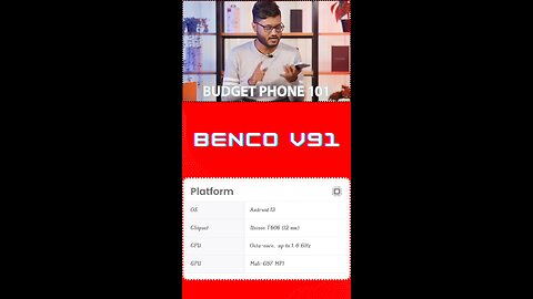 Budget Smartphone Benco V91 | Under 10k budget Smartphone | Benco v91 Smartphone