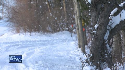 Playing in the snow in Door County