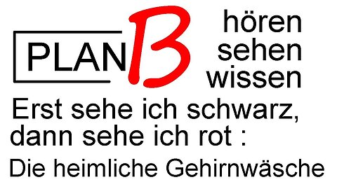 zuerst sehe ich schwarz, dann sehe ich rot: Die heimliche Gehirnwäsche@PLAN B