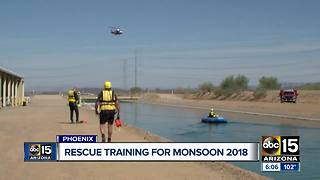 Phoenix firefighters train for monsoon season rescues