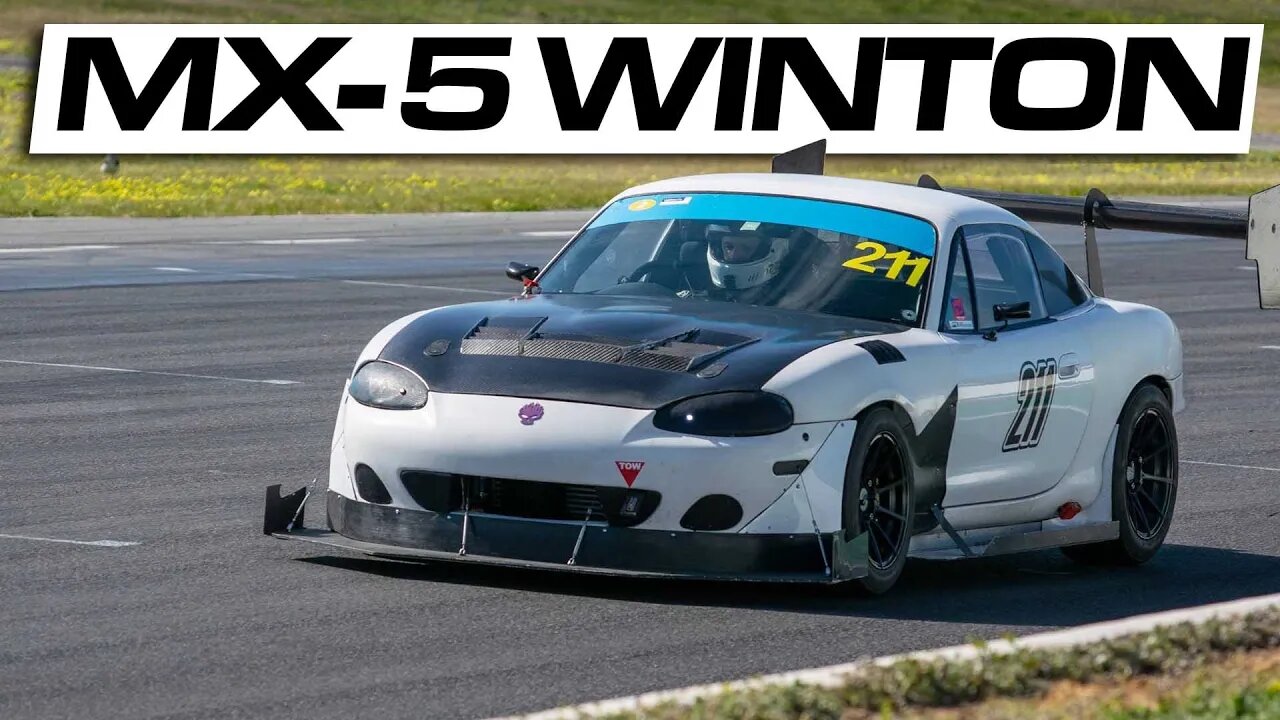 Full Commentary Driving Turbo MX-5 Miata On Track - Winton Raceway