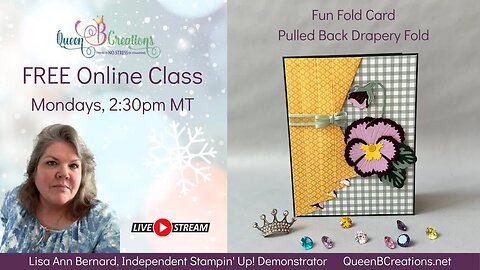👑 How to make a pulled back drapery fold card