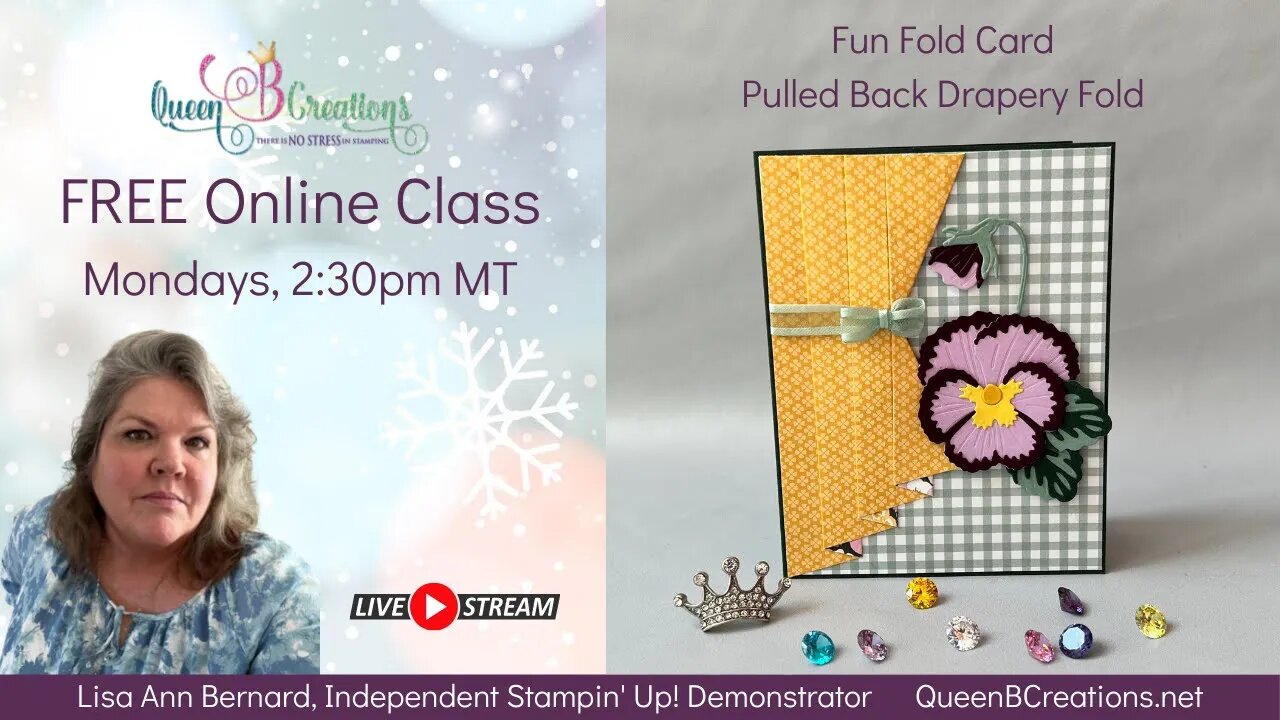 👑 How to make a pulled back drapery fold card