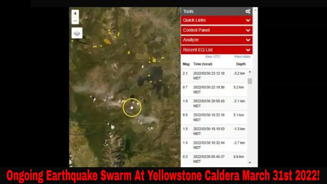 Yellowstone Volcano Has Been Swarming With Earthquakes For Two Weeks!