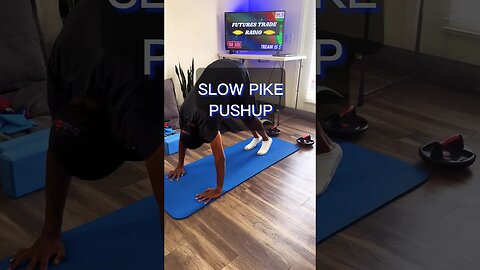 Fit Trader Movement: Pike Push-up Slow Time Under Tension Build Strength with No Weights