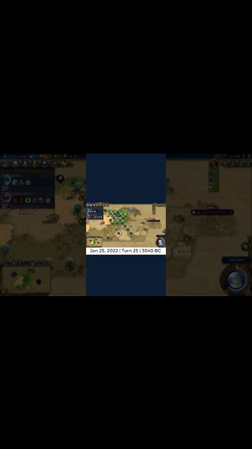 #oneturnadaychallenge #civ6 – Turn 25 - UNMET CIV NEARBY? #shorts