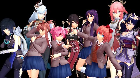 [MMD] DDLC x Genshin Impact - TWICE #dokidokiliteratureclub