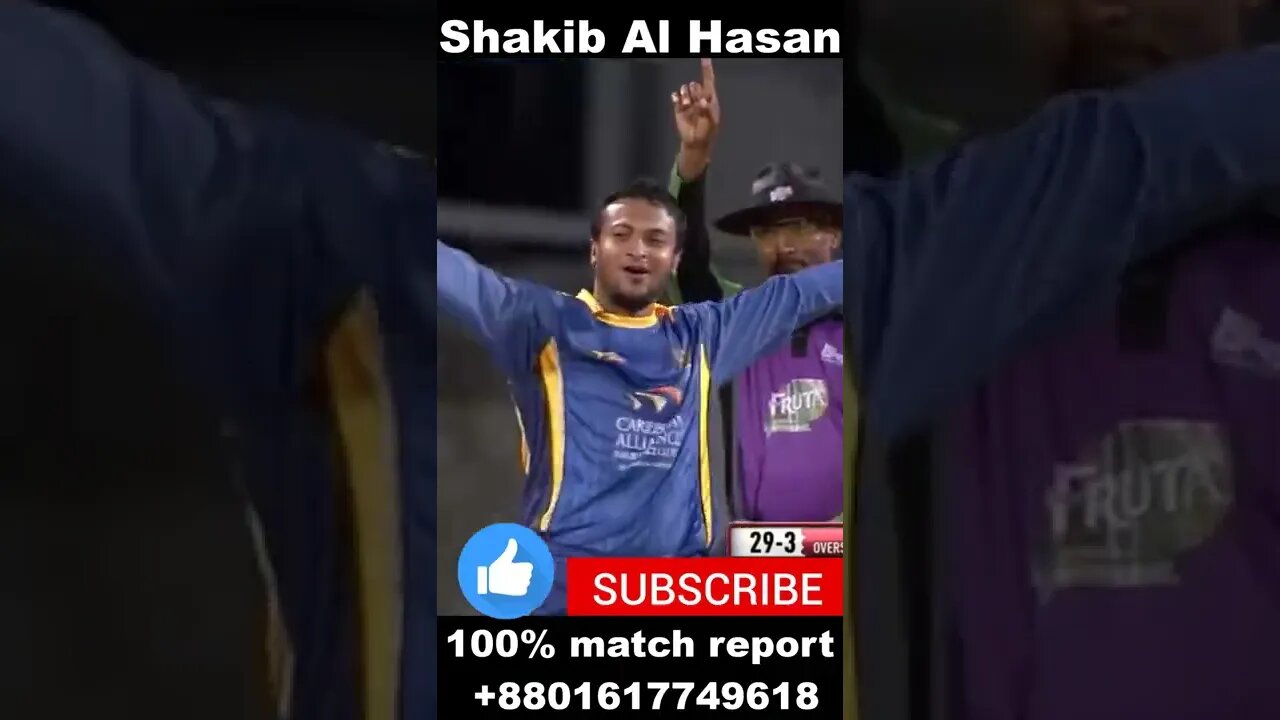 Shakib Al Hasan bowls the best ever bowling spell 6 / 6 in CPL history #cpl #shorts #youtubeshorts